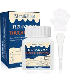 Emalia do Naprawy do Wanny Płytek Uniwersalny 60ml Biały Połysk MendMight