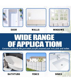 Emalia do Naprawy do Wanny Płytek Uniwersalny 60ml Biały Połysk MendMight