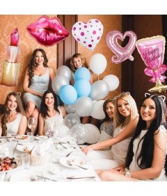 Zestaw Dekoracji na Urodziny Balony Urodzinowe Zestaw 13 Sztuk Duże Różowe