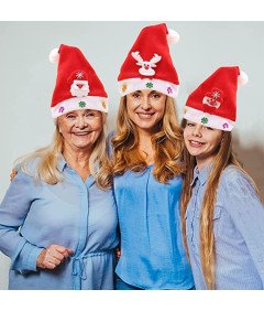 Komplet 3 klasičnih božičnih klobukov kot nalašč za božič