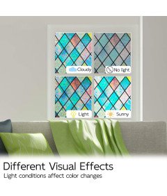 Folia Okienna Tęczowa samoprzylepna Efekt 3D Prywatność 50x300 cm Linarun