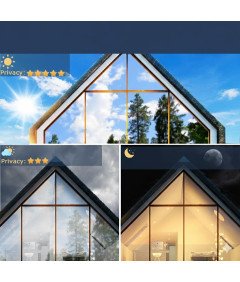 Lustrzana Folia Okienna Ochronna Uv Lustro Weneckie 50x200 cm Linarun