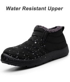 Scecocrs Śniegowce Damskie Buty Zimowe Ciepłe Botki Wodoodporne Czarne 42