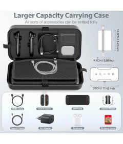 Kytok Etui Ochronne do Nintendo Switch 2 Duża Torba 28 Sloty Twarde Czarne