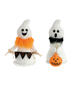 Pluszowa Maskotka Dekoracja Stołu na Halloween Lalki Duchy 2 Sztuki