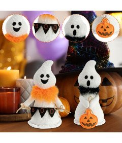 Pluszowa Maskotka Dekoracja Stołu na Halloween Lalki Duchy 2 Sztuki