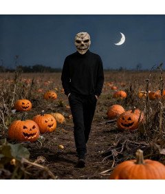 Straszna Maska Lateksowa Przebranie Halloween Trupia Czaszka Realistyczna