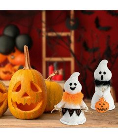 Pluszowa Maskotka Dekoracja Stołu na Halloween Lalki Duchy 2 Sztuki