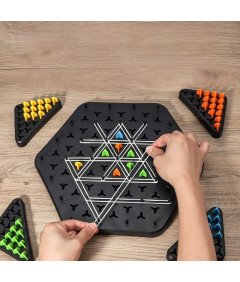 Triggle Strategiczna Gra Planszowa Trójkąty Gumki 3D Gra Łamigłówki Pionki