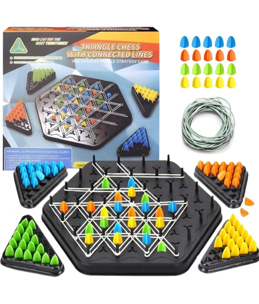 Triggle Strategiczna Gra Planszowa Trójkąty Gumki 3D Gra Łamigłówki Pionki
