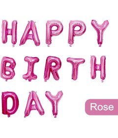 Balony Urodzinowe Baner Urodzinowy Happy Birthday Foliowe Różowe