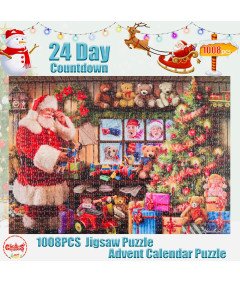 Kalendarz adwentowy Puzzle 1008 elementów 24 dni na Boże Narodzenie 70x50cm