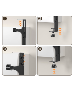 Uchwyt Wspornik do Karniszy 20-28 mm Metalowy Czarny Regulowany 2 szt