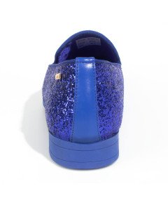 UUBARIS Męskie Mokasyny Wizytowe Imprezowe Wsuwane Brokatowe Niebieskie 46