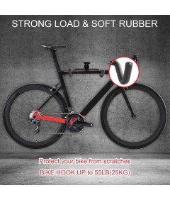 Wieszak Stojak Na Rower Uchwyt Ścienny Rowerowy Regulowany Zestaw 2 Sztuki