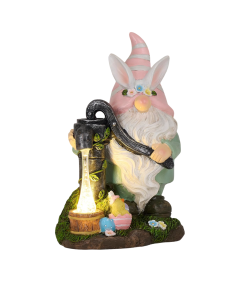 Krasnal Ogrodowy Lampa Solarna Ogrodowa Figurka Rzeźba Skrzat z Żywicy