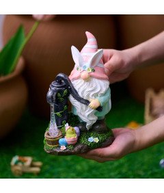 Krasnal Ogrodowy Lampa Solarna Ogrodowa Figurka Rzeźba Skrzat z Żywicy