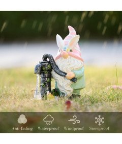 Krasnal Ogrodowy Lampa Solarna Ogrodowa Figurka Rzeźba Skrzat z Żywicy