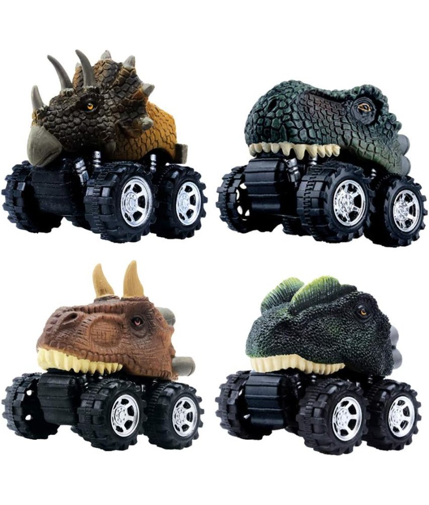 Auta Dinozaury Samochody Autka Szybkie Zestaw 4 Sztuki z Napędem Naciągiem