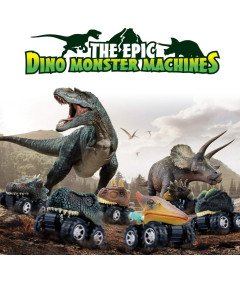 Auta Dinozaury Samochody Autka Szybkie Zestaw 4 Sztuki z Napędem Naciągiem