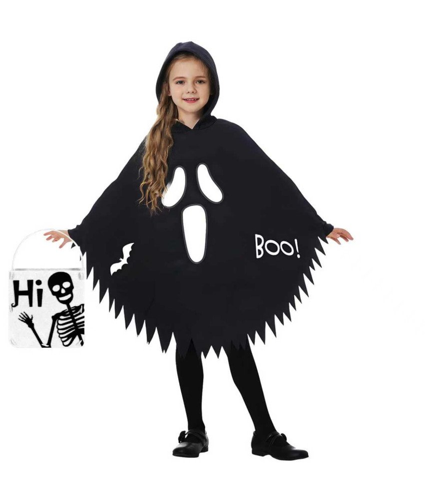 Dziecięcy Kostium Ducha na Halloween Przebranie Strój Duch Czarny M