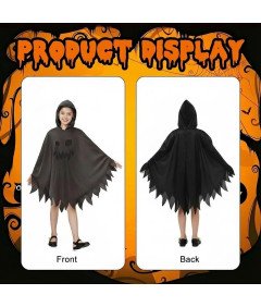 Dziecięcy Kostium Ducha na Halloween Przebranie Strój Duch Czarny M