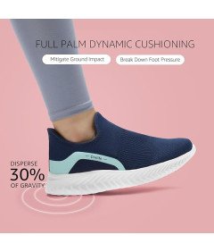 STQ Damskie Buty Sportowe Wsuwane z Siateczki bez Sznurówek Granatowe 38 EU