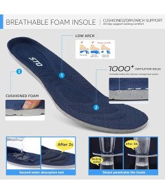 STQ Damskie Buty Sportowe Wsuwane z Siateczki bez Sznurówek Granatowe 38 EU