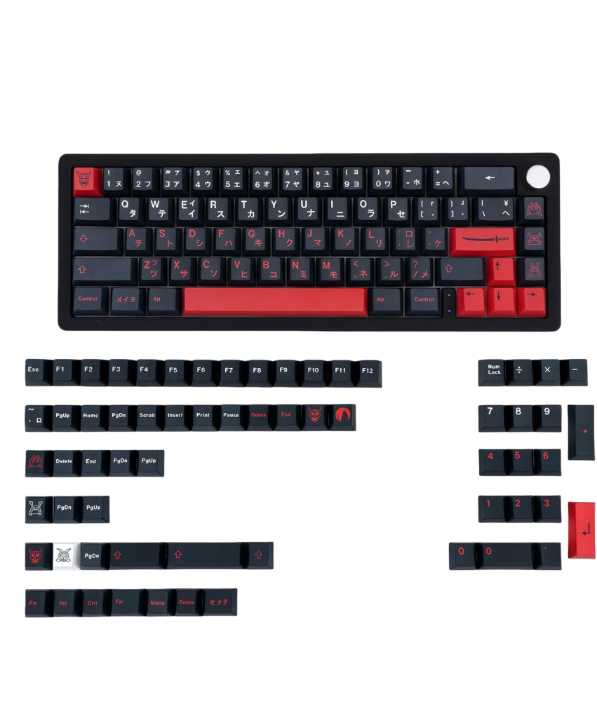 Naklejki na Klawiaturę QWERTY Nakładki Klawiszy 129 Elementów Motyw Japonii