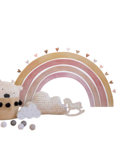 Naklejki Ścienne z Tkaniny Duża Tęcza 160x85cm Dekoracja Pokoju Dziecięcego