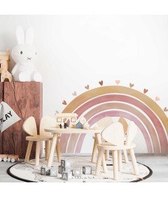 Naklejki Ścienne z Tkaniny Duża Tęcza 160x85cm Dekoracja Pokoju Dziecięcego