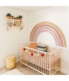 Naklejki Ścienne z Tkaniny Duża Tęcza 160x85cm Dekoracja Pokoju Dziecięcego