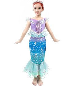 Kostium Syrenki Przebranie Strój na Karnawał Halloween Dziewczynki 140 cm