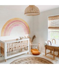 Naklejki Ścienne z Tkaniny Duża Tęcza 160x85cm Dekoracja Pokoju Dziecięcego