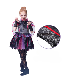 Strój Kostium Wampir Nietoperz dla Dziewczynki 4-6 Lat 116 cm Halloween