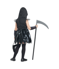 Strój Przebranie Kostium Żniwiarza Kosiarza dla Dziewczynek Halloween 7-8 L