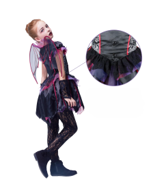 Strój Kostium Wampir Nietoperz dla Dziewczynki 4-6 Lat 116 cm Halloween