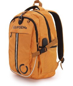 Plecak Dziecięcy Odpinana Siatka na Piłki Port USB Sportowy Pomarańczowy