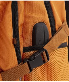 Plecak Dziecięcy Odpinana Siatka na Piłki Port USB Sportowy Pomarańczowy