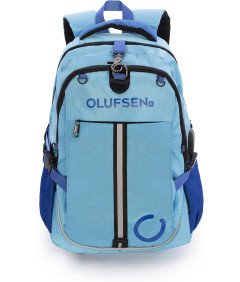 Plecak Dziecięcy Odpinana Siatka na Piłki Kaski Port USB Sportowy Niebieski