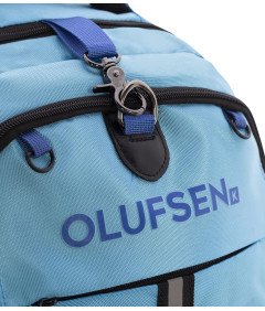 Plecak Dziecięcy Odpinana Siatka na Piłki Kaski Port USB Sportowy Niebieski