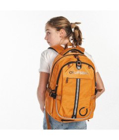 Plecak Dziecięcy Odpinana Siatka na Piłki Port USB Sportowy Pomarańczowy