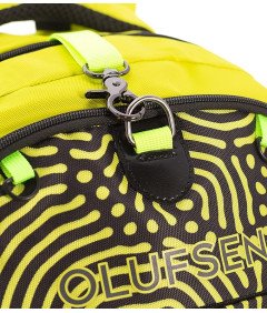 Plecak Dziecięcy Odpinana Siatka na Piłki Kaski Port USB Sportowy Żółty