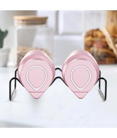 Metalowy Stojak Na 2 Wina Butelki Na Półkę Regał Minimalistyczny Czarny