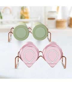 TONLEA Stojala za vino roza zlato 2 kosa 6cm x 23,5cm x 14cm