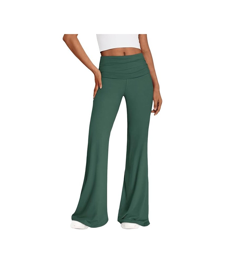 REORIA Spodnie Damskie Legginsy Eleganckie Szerokie Nogawki Zielone XXL