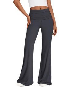 REORIA Spodnie Damskie Legginsy Eleganckie Szerokie Nogawki Szare XXL