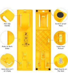 Zestaw Haczyków Haczyki Wieszaki Uchwyty Gwoździe Poziomica 224 Elementy