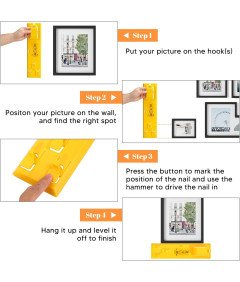 Zestaw Haczyków Haczyki Wieszaki Uchwyty Gwoździe Poziomica 224 Elementy