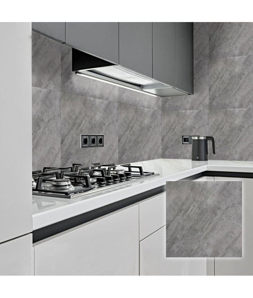 Panele Samoprzylepne Naklejki Płytki 30x30 cm 20 Sztuk Szary Marmur 1,8 m²